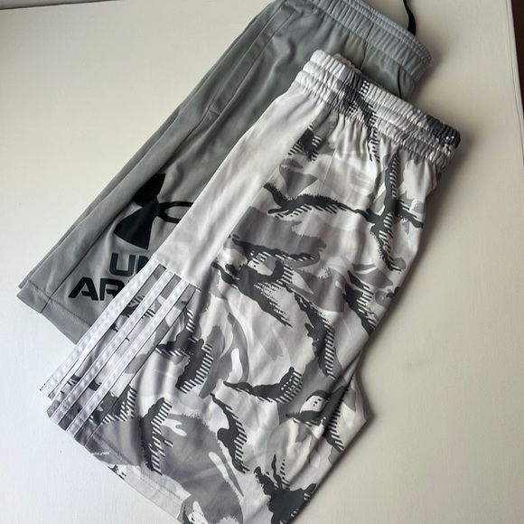 adidas Other - Two Pairs Gray and White Boys Shorts Set